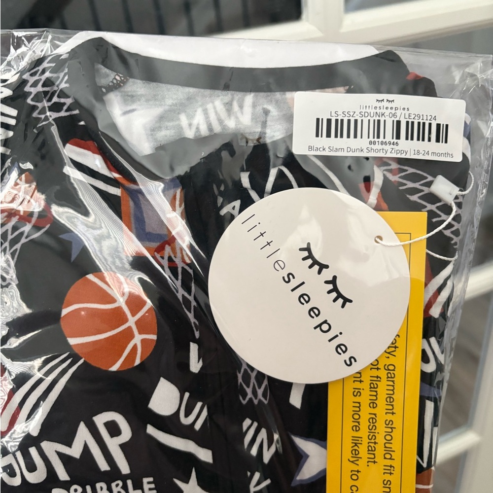 Little Sleepies Basketball Print Shorty Zippy